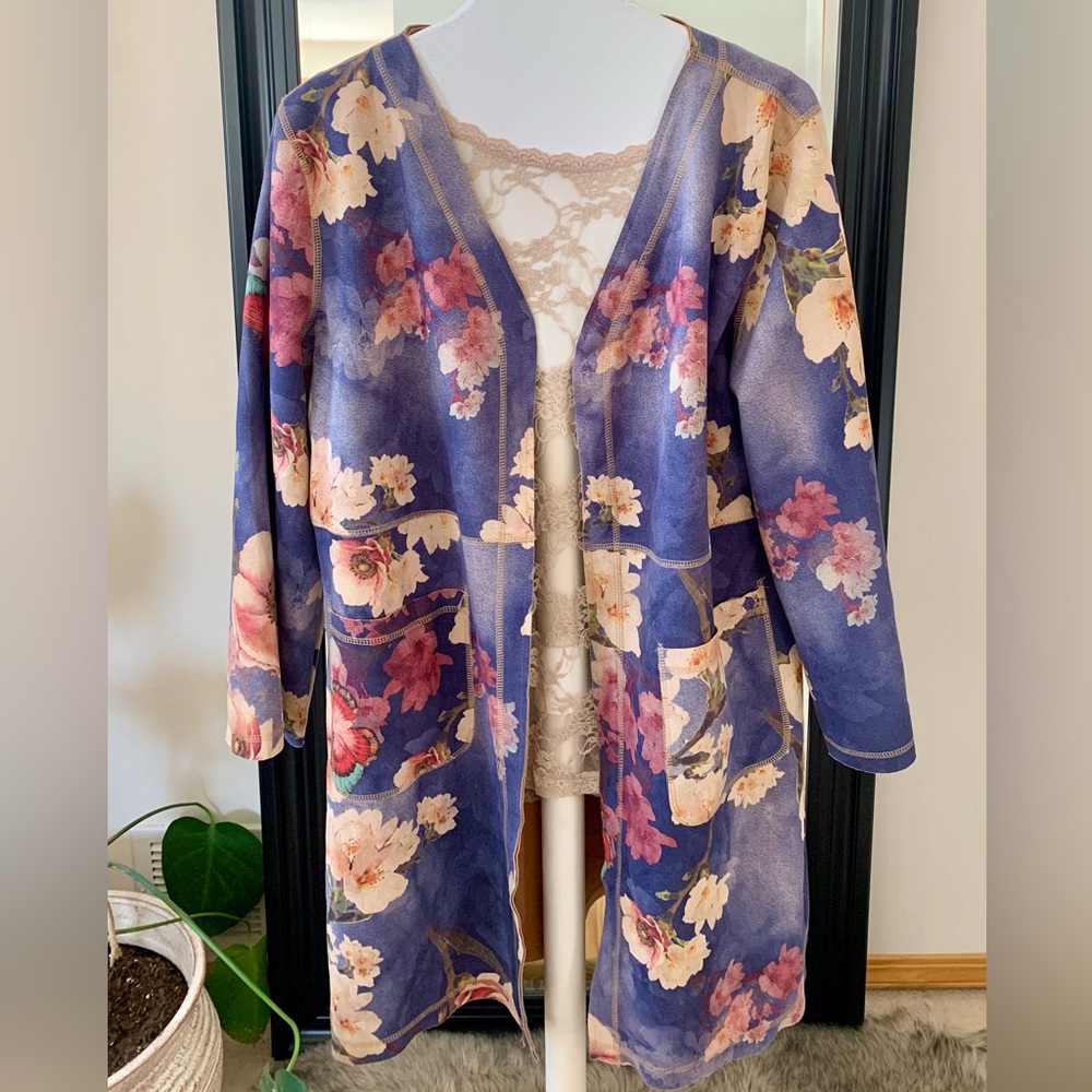 SOLITAIRE  Floral Long Jacket